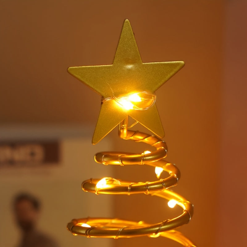 StarGlow – LED Star Tree Table Lamp in Stainless Steel