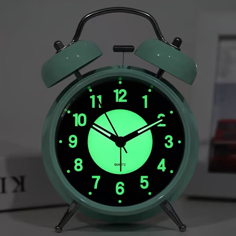 GlowClock – Modern Silent Light-Up Metal Alarm Clock