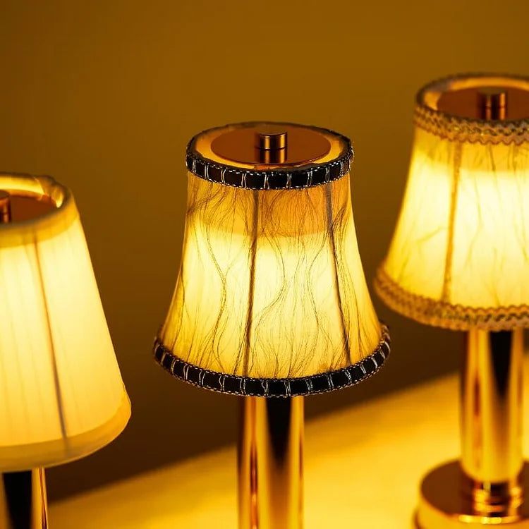 LuxeSilk Wireless Table Lamp - Elegant Cordless Table Lamp for Atmospheric Spaces