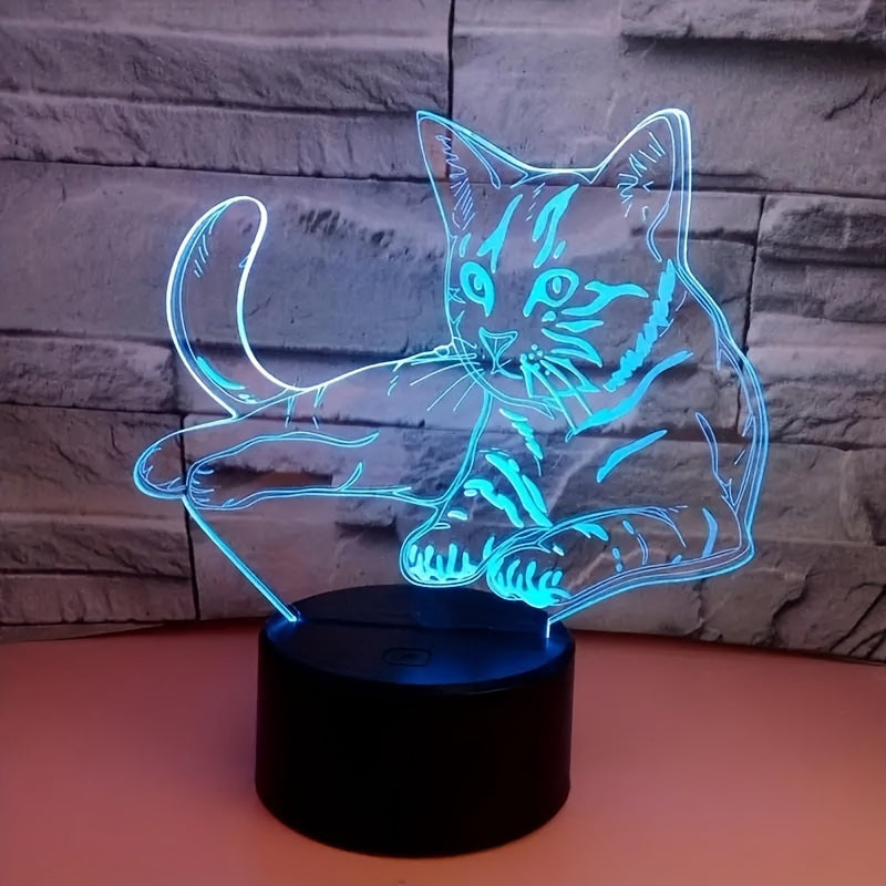 CatGlow - 3D Cat Night Light with 7 Colors