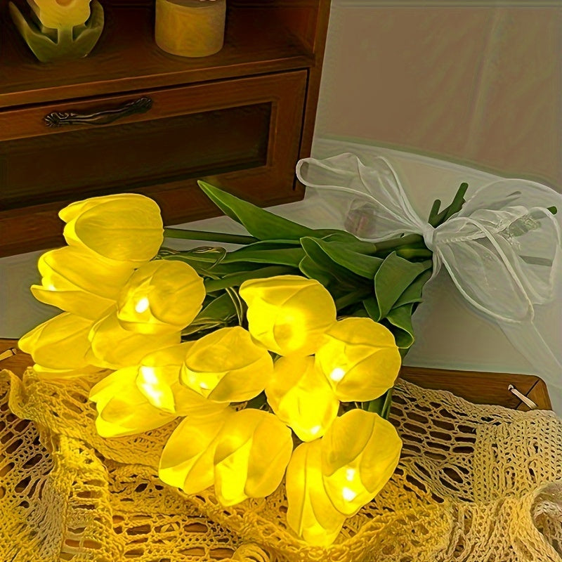 LumiBloom – 10x Tulip LED Table Lamp Bouquet