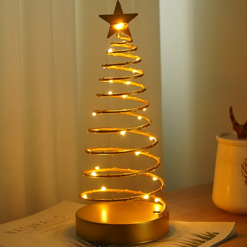 StarGlow – LED Star Tree Table Lamp in Stainless Steel