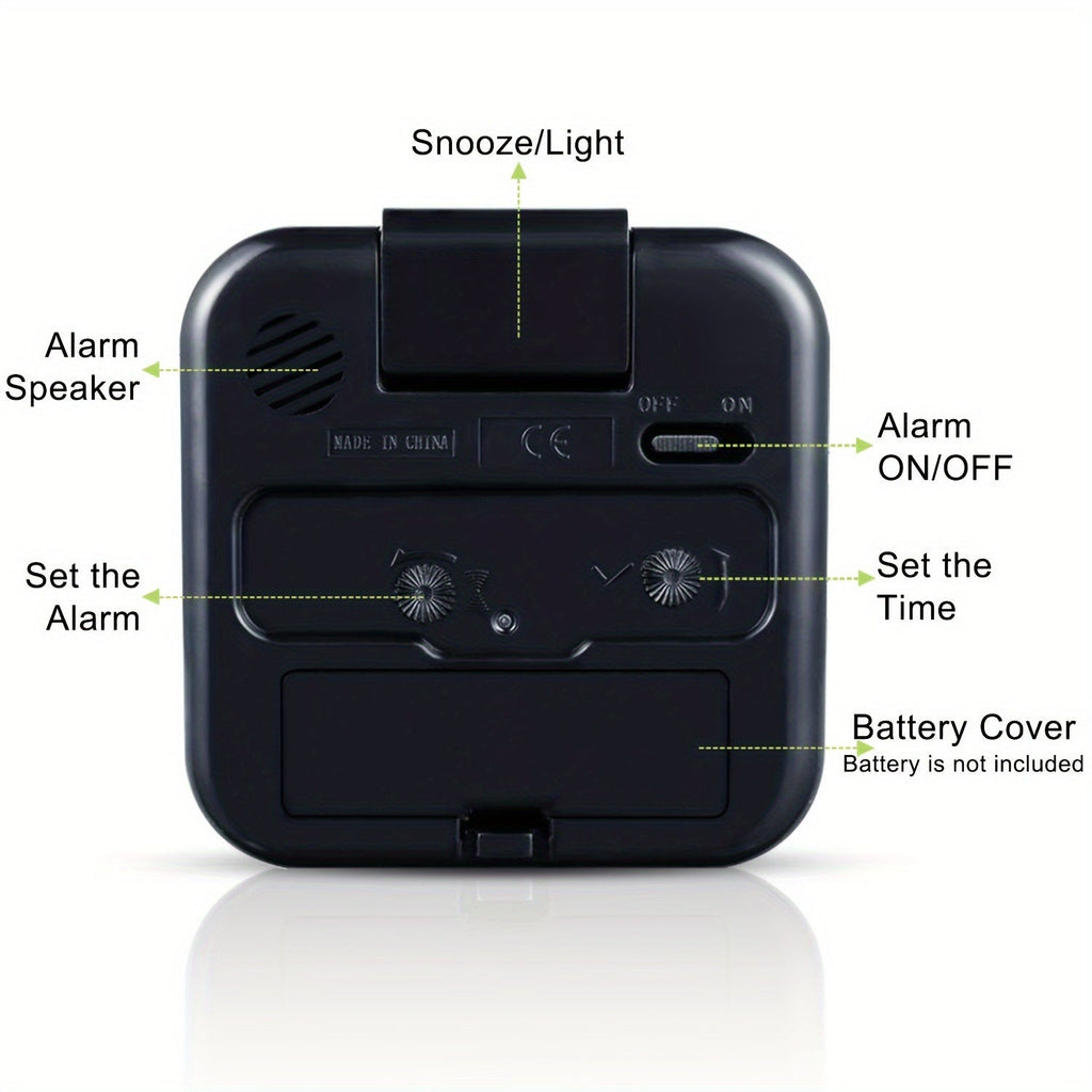 TimeRest Alarm Clock - Classic Square Travel Alarm Clock