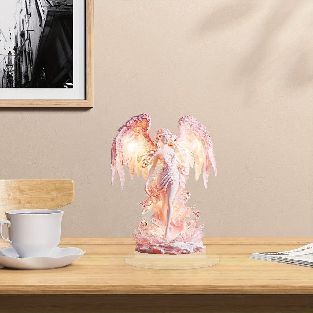 AngelGlow - Elegant Acrylic Angel Table Decoration