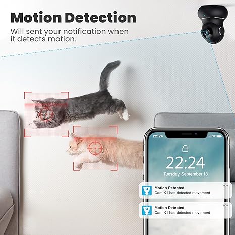 360° Indoor Security Camera - For Safety and Peace of Mind