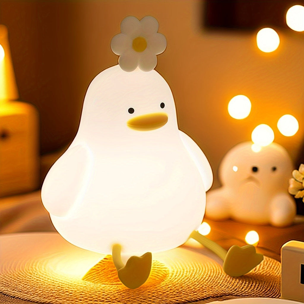 BloomDuck – Dimmable Silicone Night Light with Tap Function