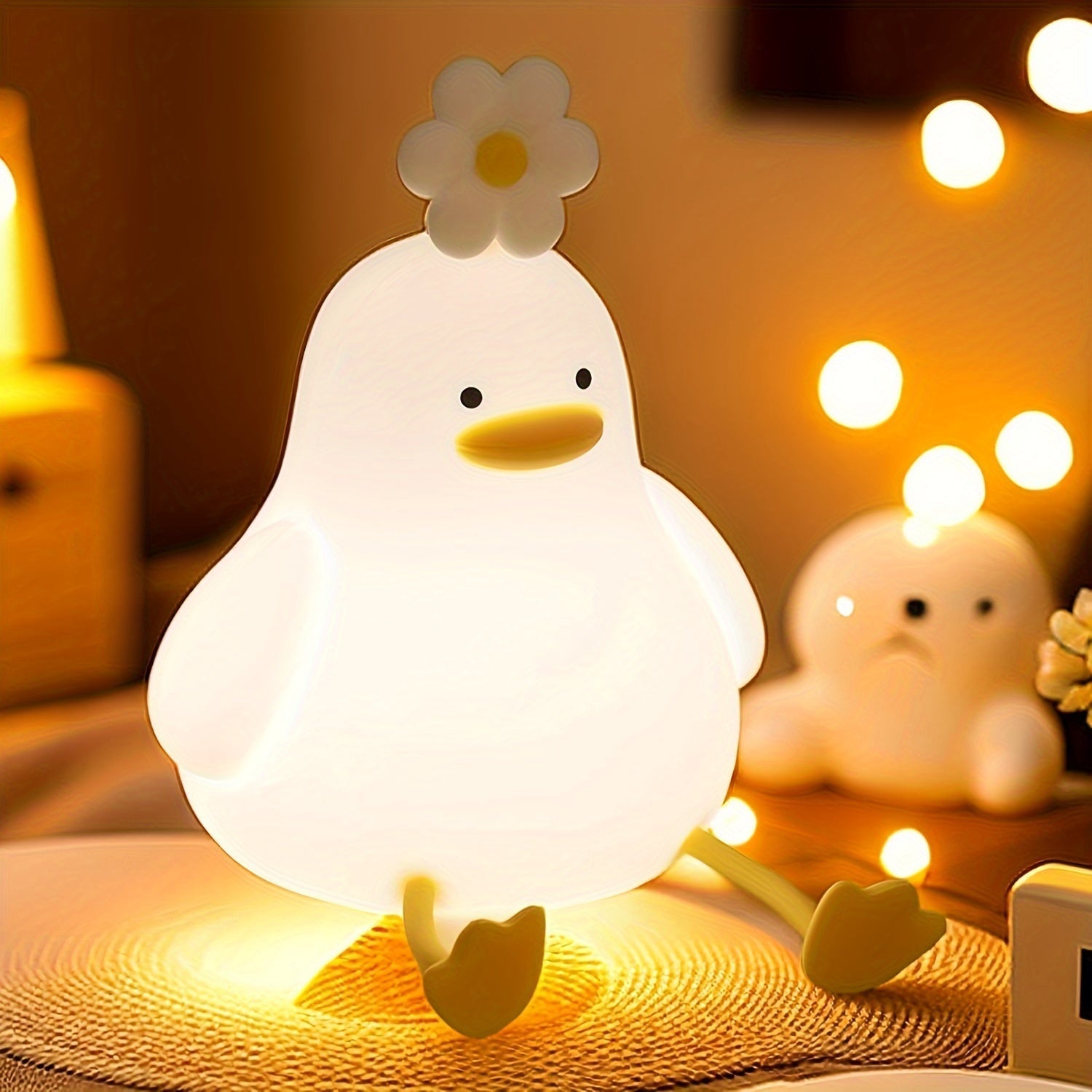 BloomDuck – Dimmable Silicone Night Light with Tap Function
