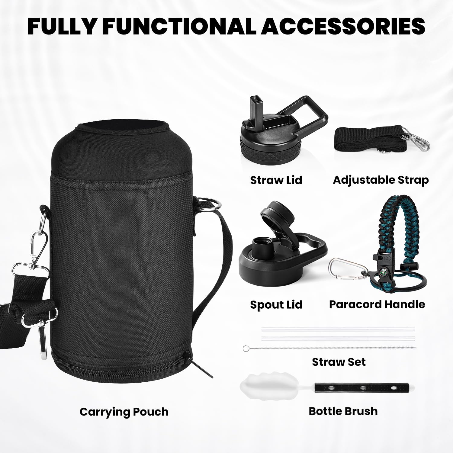 HydraPure – Durable Water Bottle with Paracord Handle