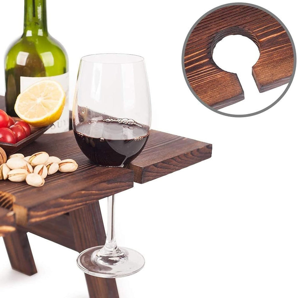 Wooden Wine Rack Table - Stylish Portable Wine Storage