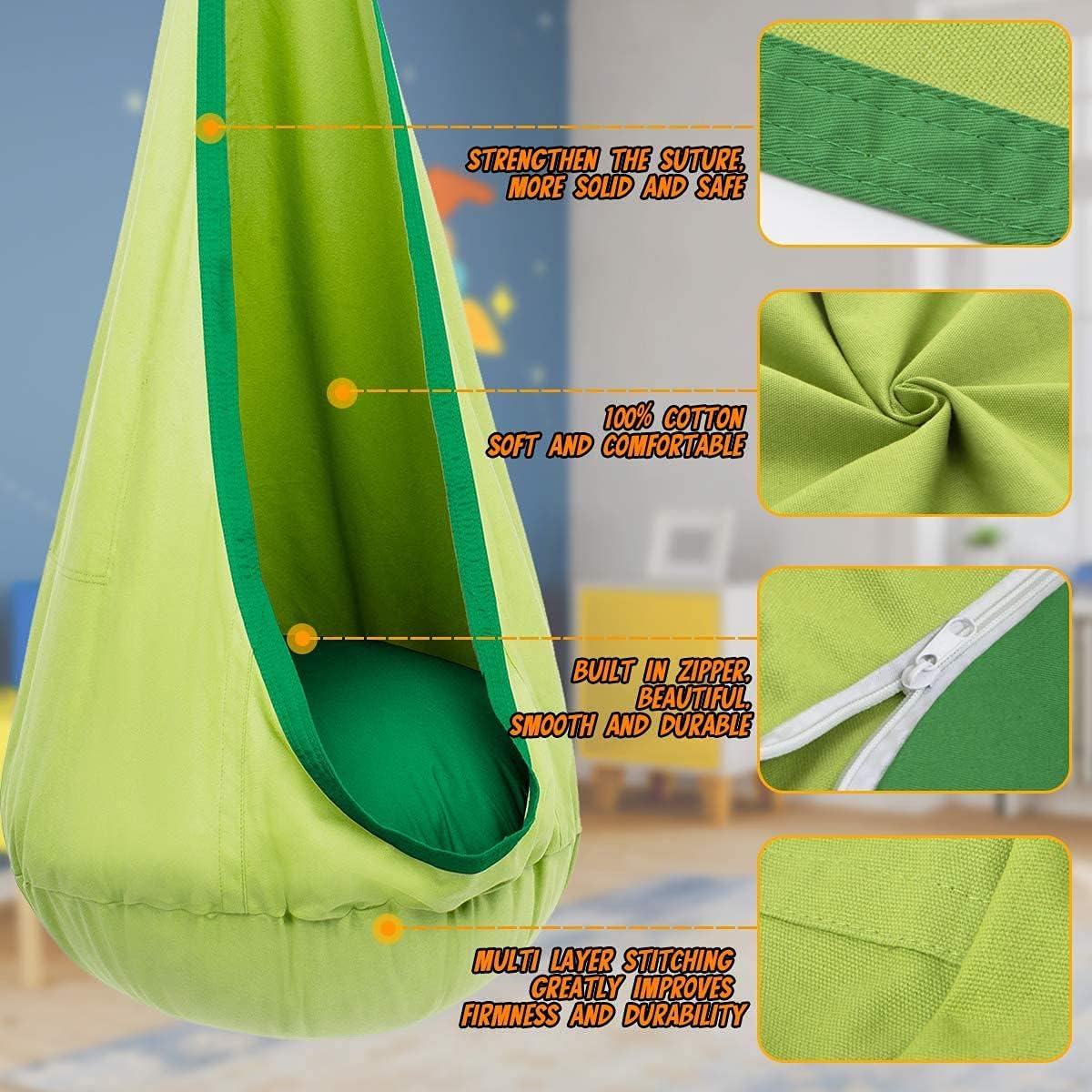 HangingJoy Kinderhangmat - Creëer Een Speelparadijs van Rust