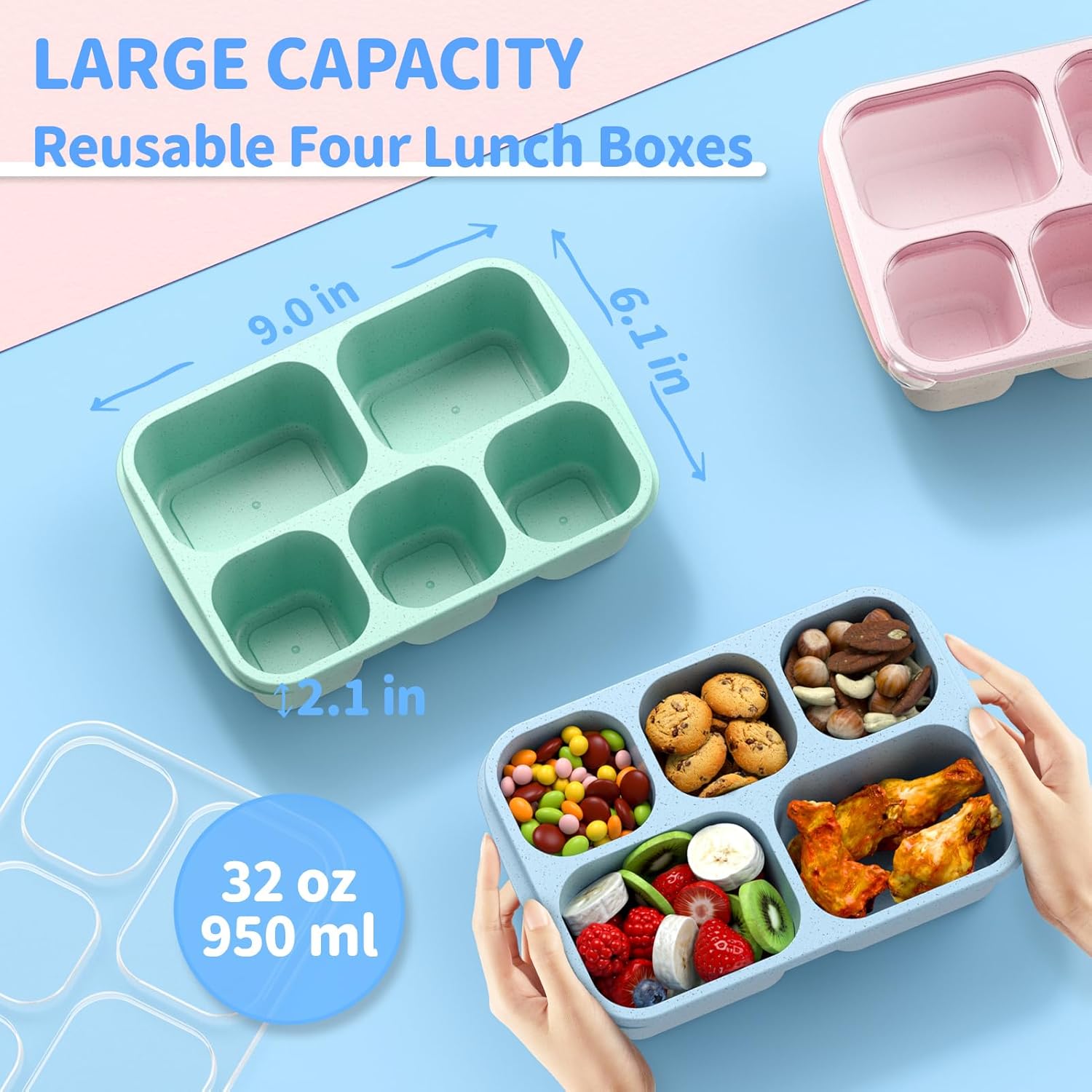 BentoBox - Stylish Meal Containers 4-piece Set