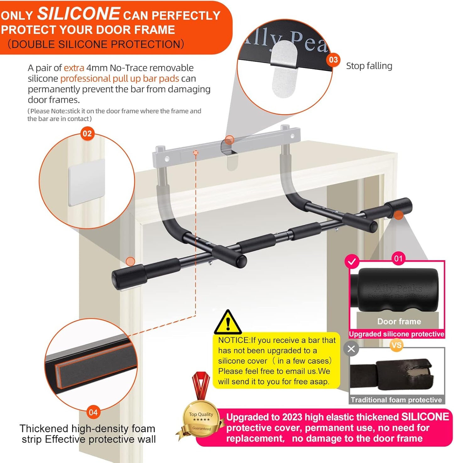 PowerGrip - Strong Door Frame Pull-up Bar up to 200 Kg