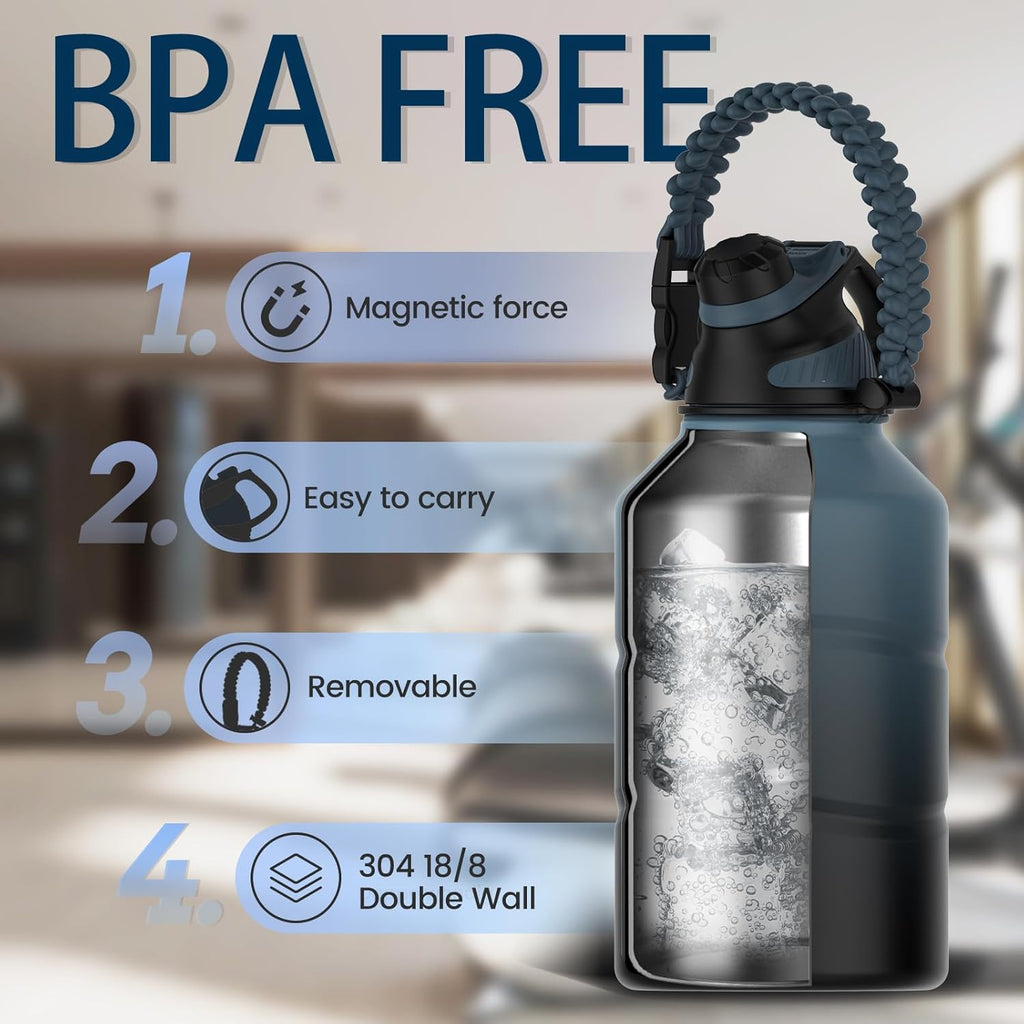 HydroGuard - Insulated Water Bottle 1.9L with Magnetic Lid