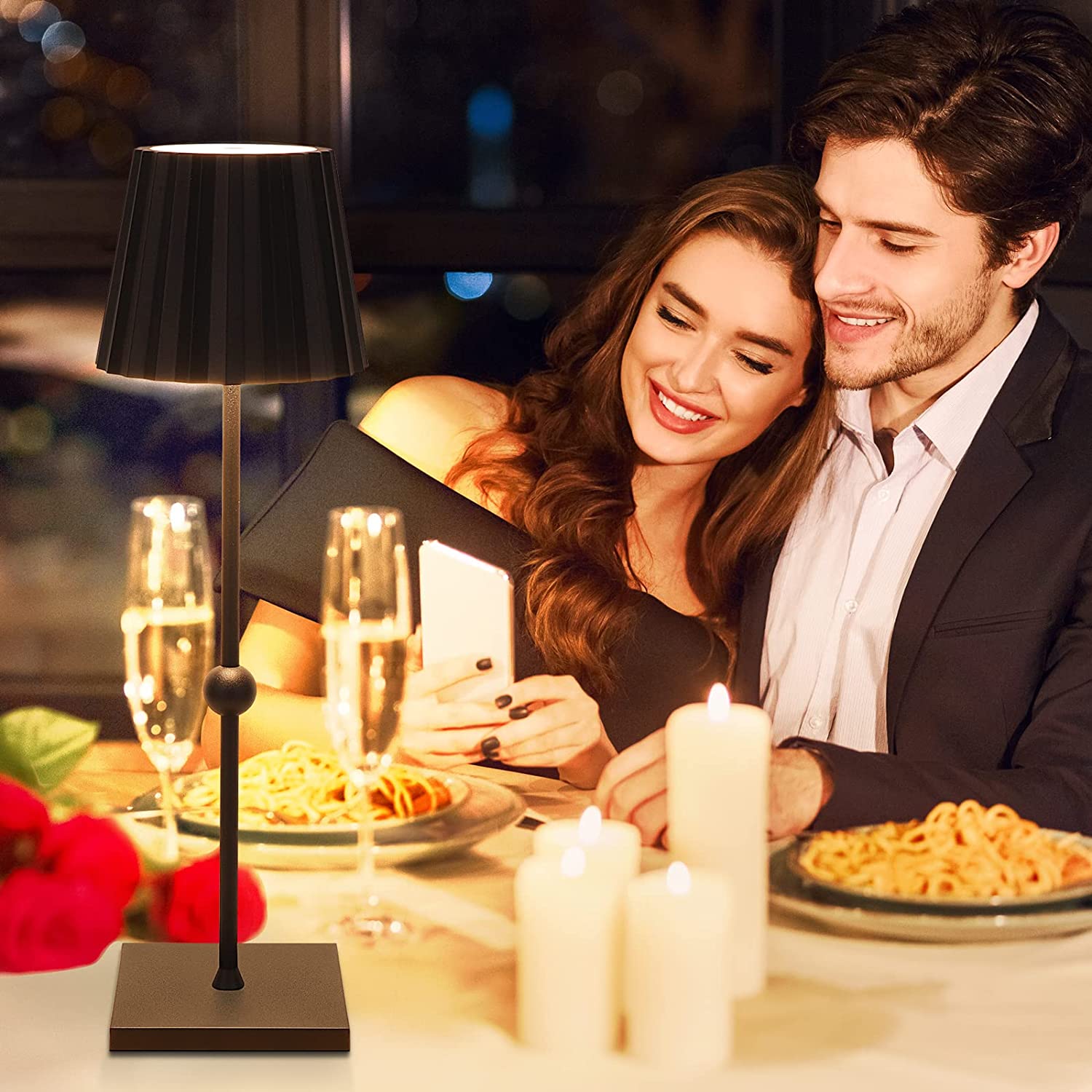 Elegant Cordless Table Lamp with Stepless Dimming Function