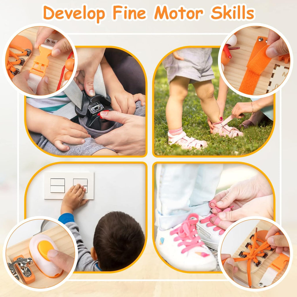 Creative Wooden Activity Board for Children - Play & Learn