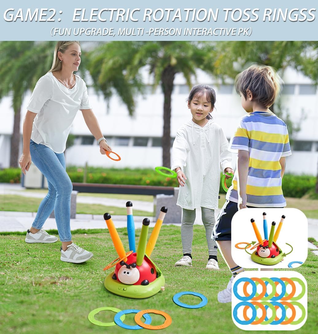 3-in-1 Ring Toss and Rocket Games - Adventure Exploration