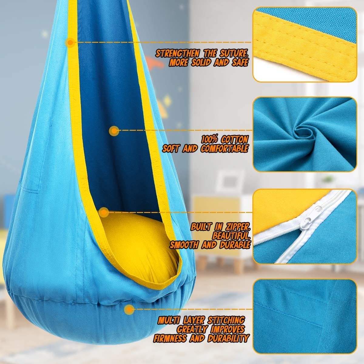 HangingJoy Kinderhangmat - Creëer Een Speelparadijs van Rust