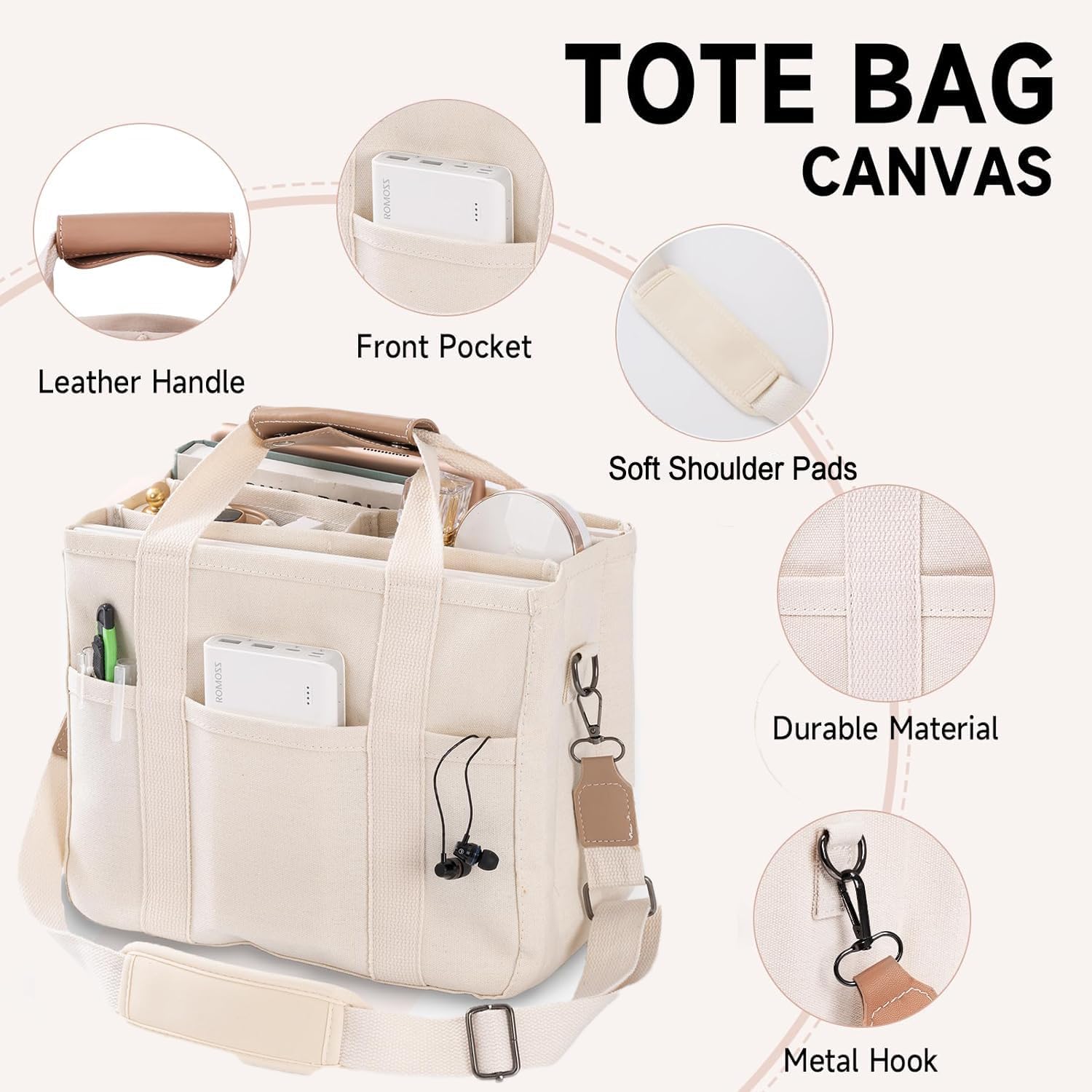 UrbanGrace – Stylish Canvas Tote Bag for Everyday