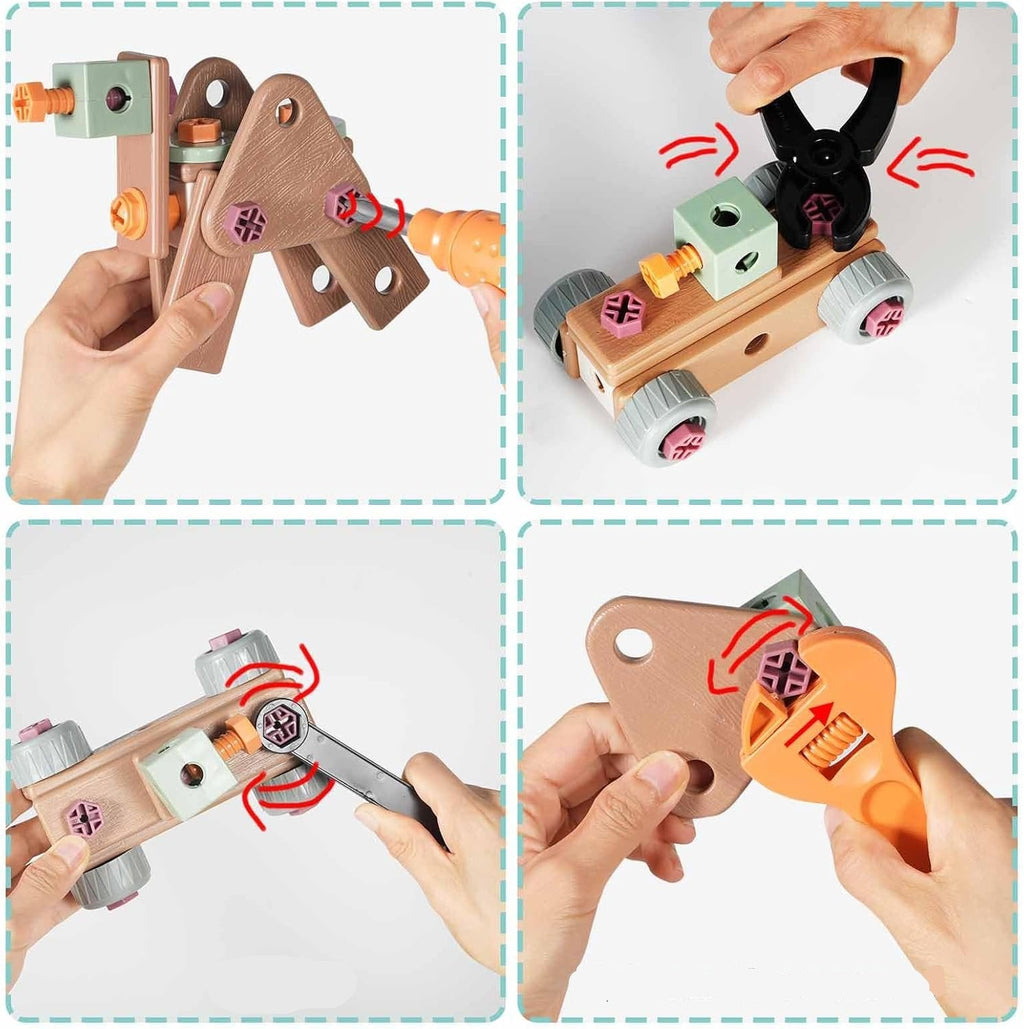 ConstructionFun - 100-piece Tool Set for Creative Kids