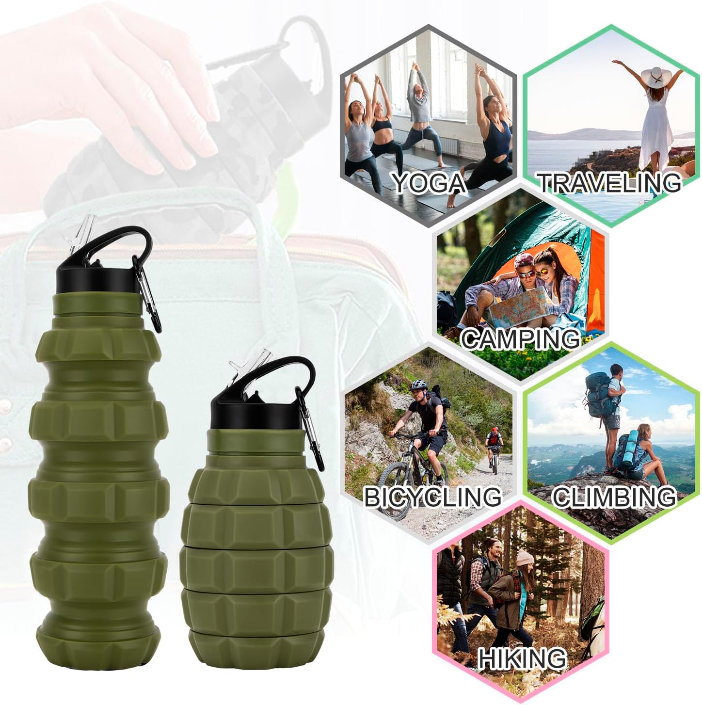 FlexiBottle - Durable Foldable Travel Mug 575 ML