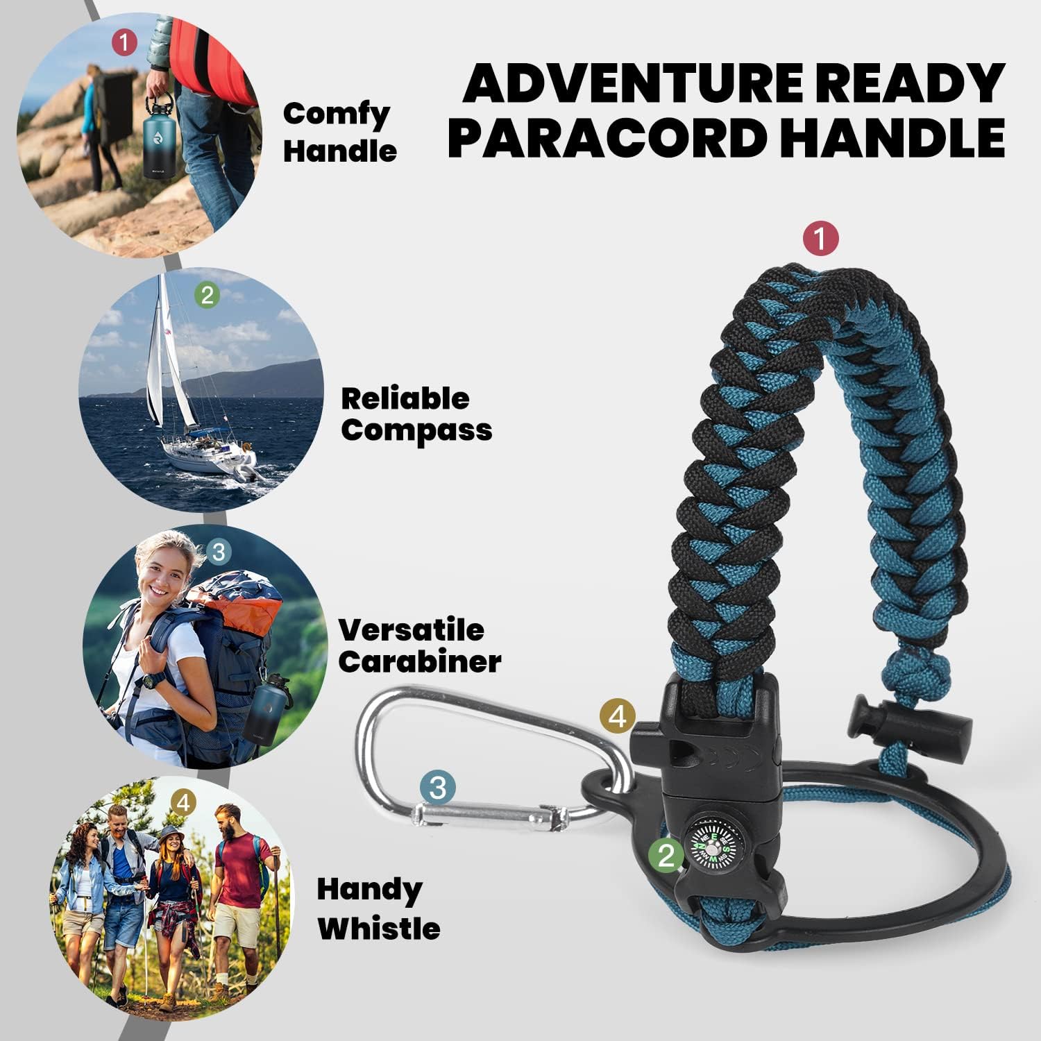 HydraPure – Durable Water Bottle with Paracord Handle