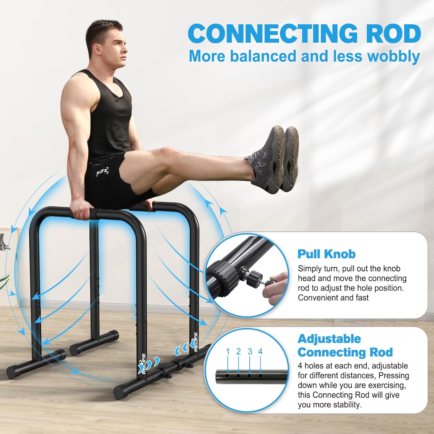 PowerDip - Sturdy Dip Station & Push-up Stand