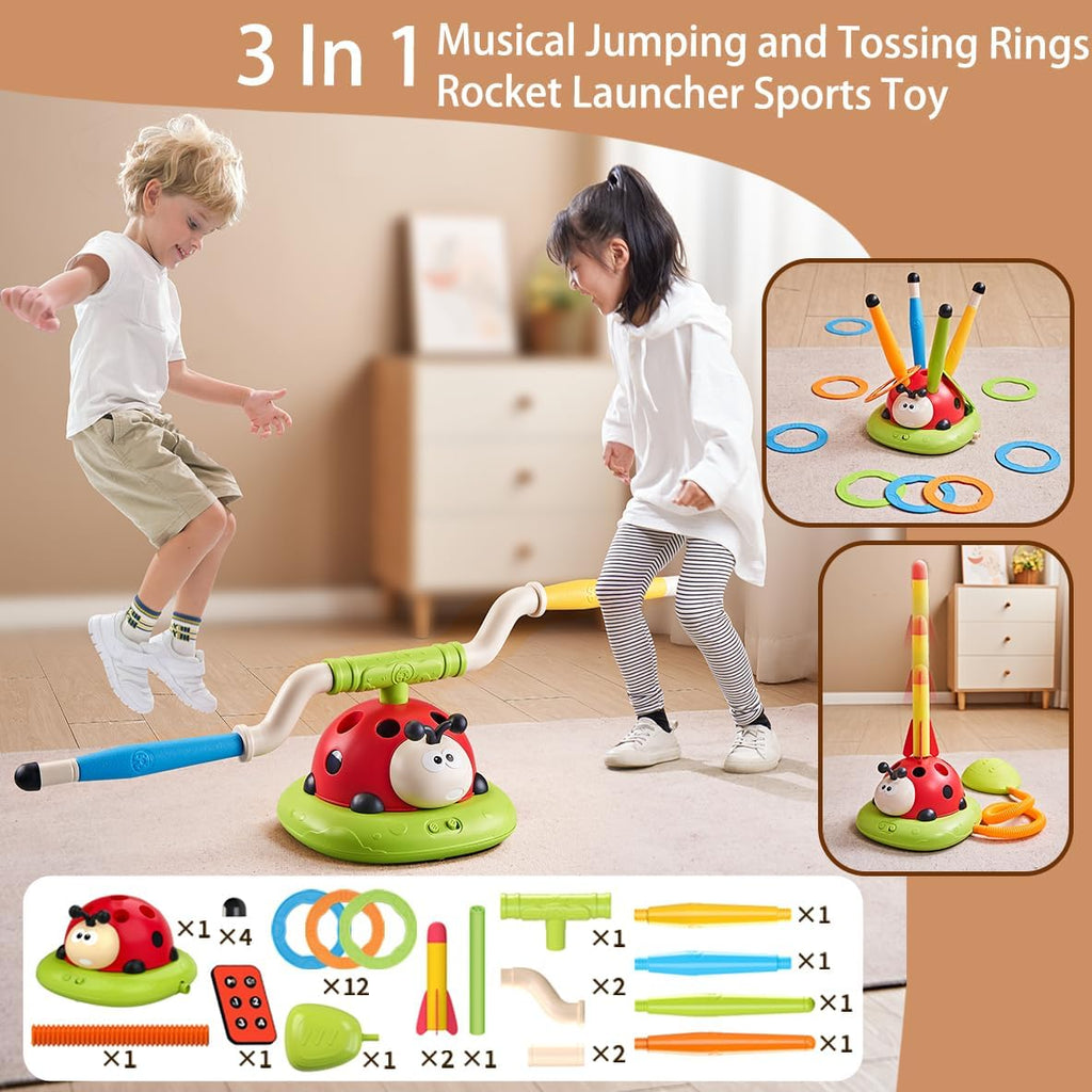 3-in-1 Ring Toss and Rocket Games - Adventure Exploration