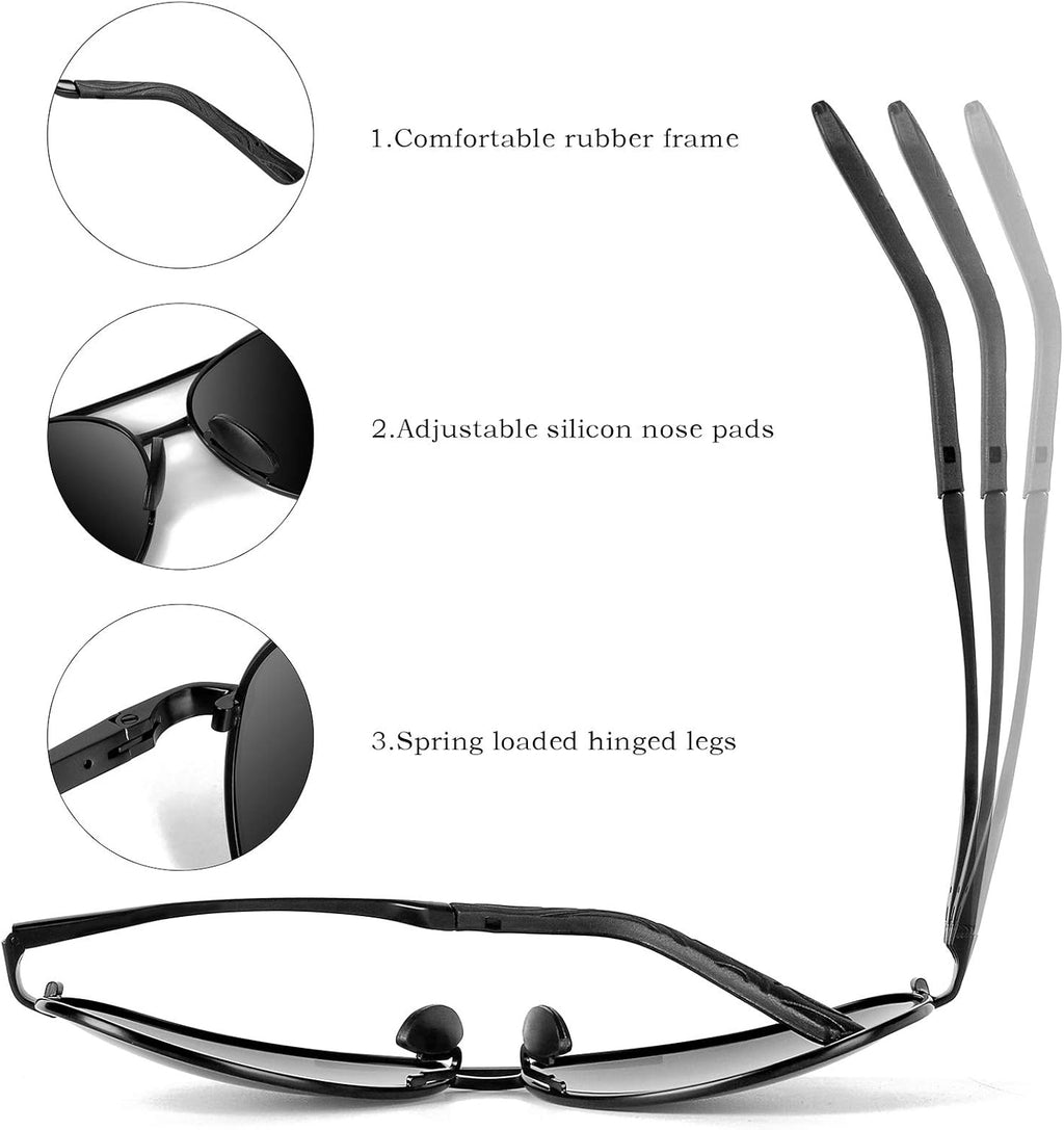 Joey – Luxury Polarized Aviator Sunglasses