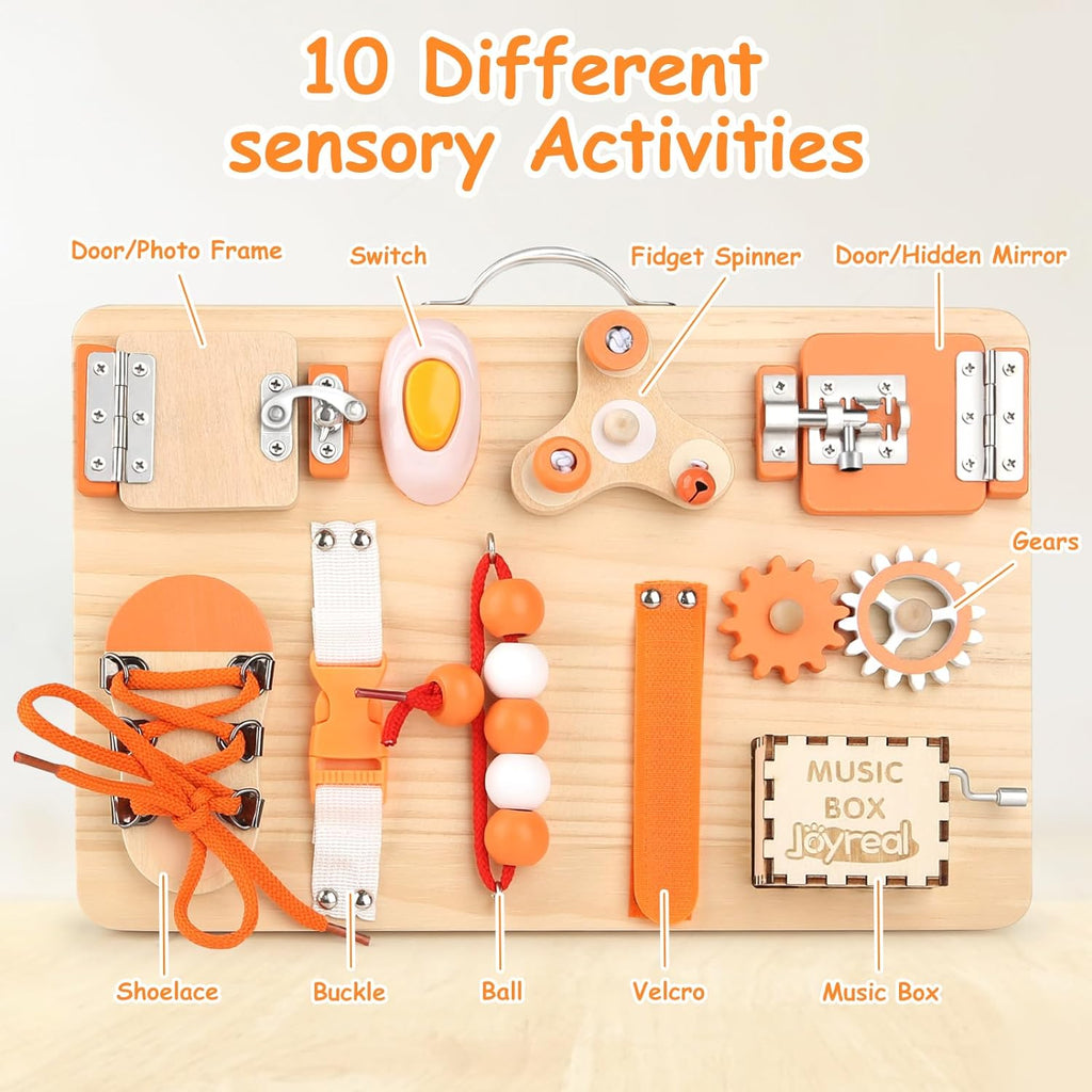 Creative Wooden Activity Board for Children - Play & Learn