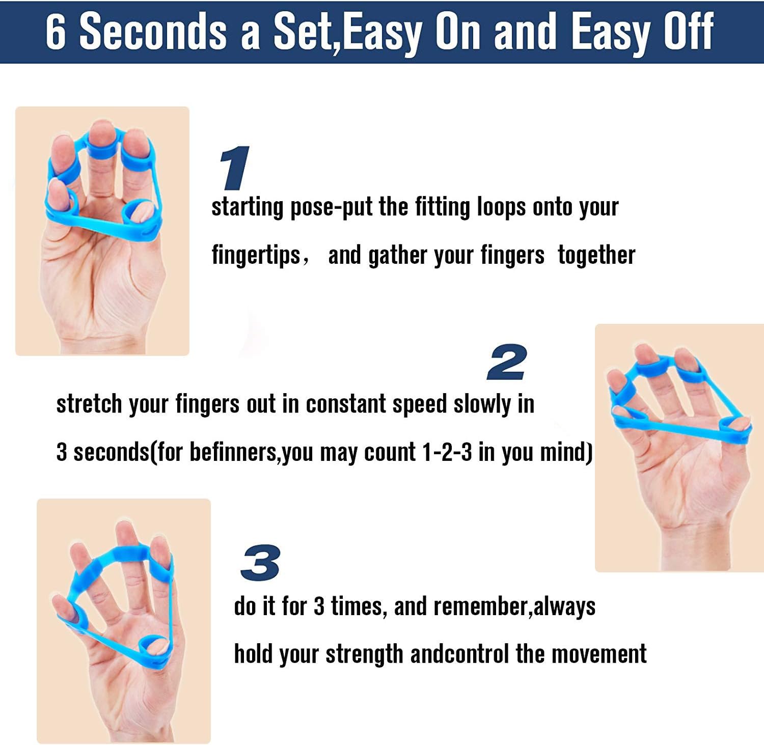 PowerGrip Set - Hand Strengtheners for Strength Training (6 Pieces)
