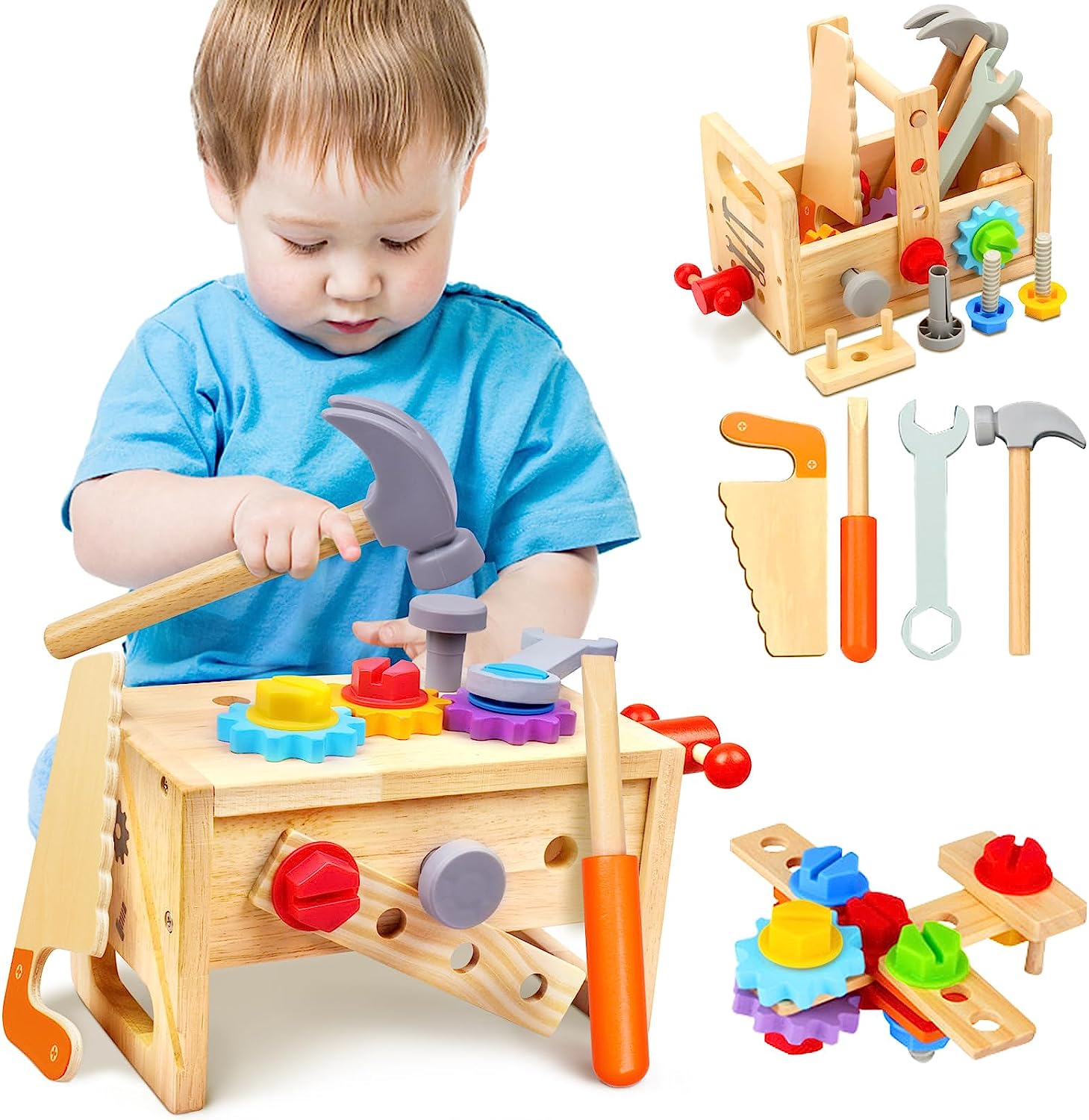 Wooden Toddler Tool Set - Creative Fun with the Wooden Toolbox