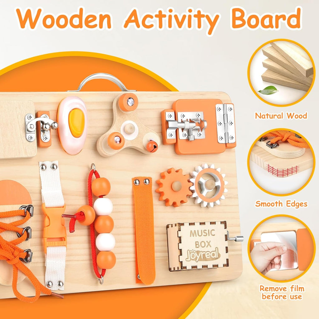 Creative Wooden Activity Board for Children - Play & Learn
