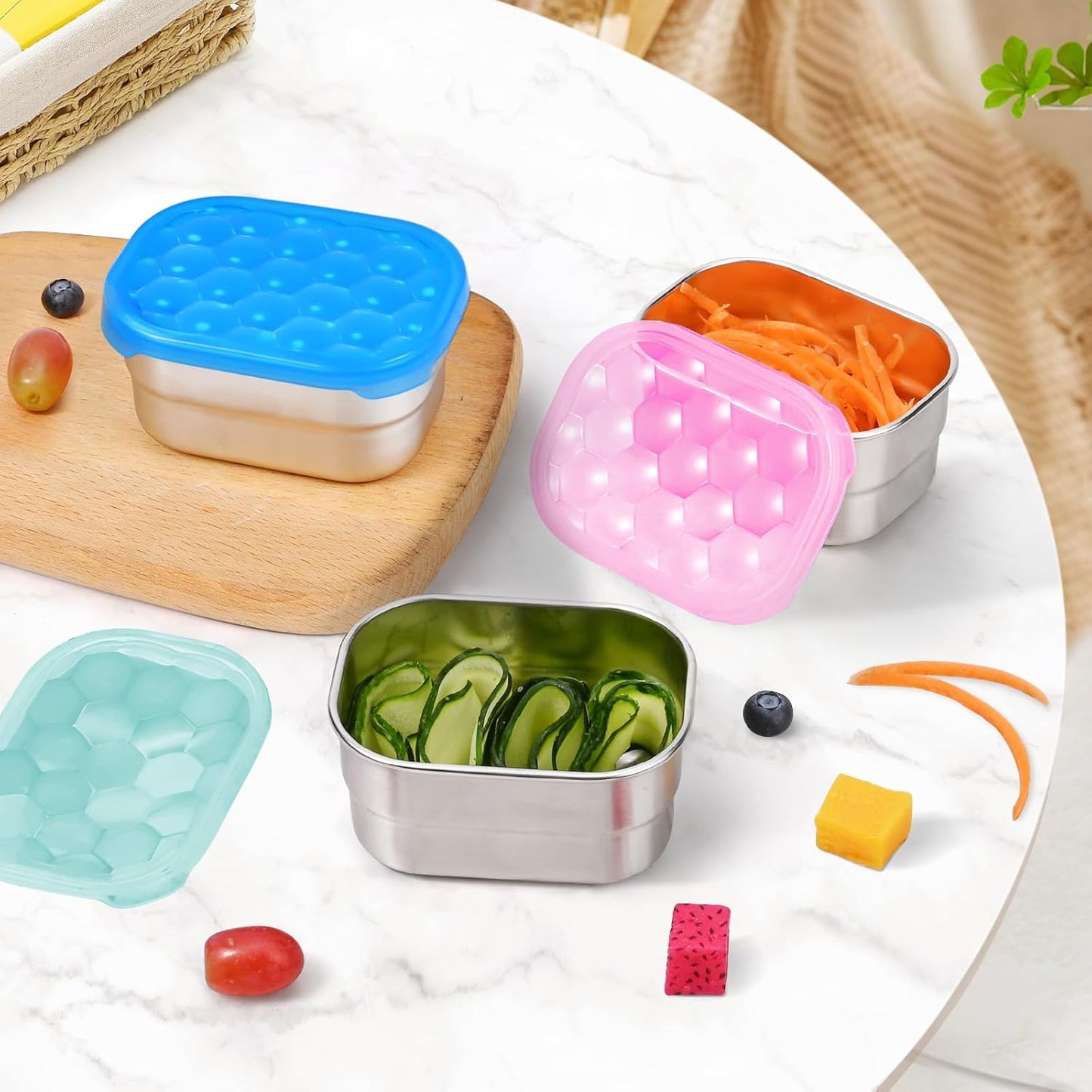 SnackGuard - stainless steel snack containers with silicone lid