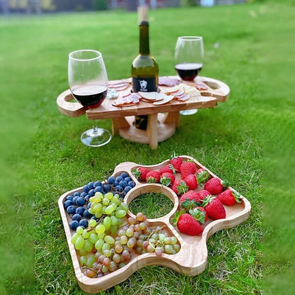 DualServe Rack – Stylish Table Rack for Fruit & Wine