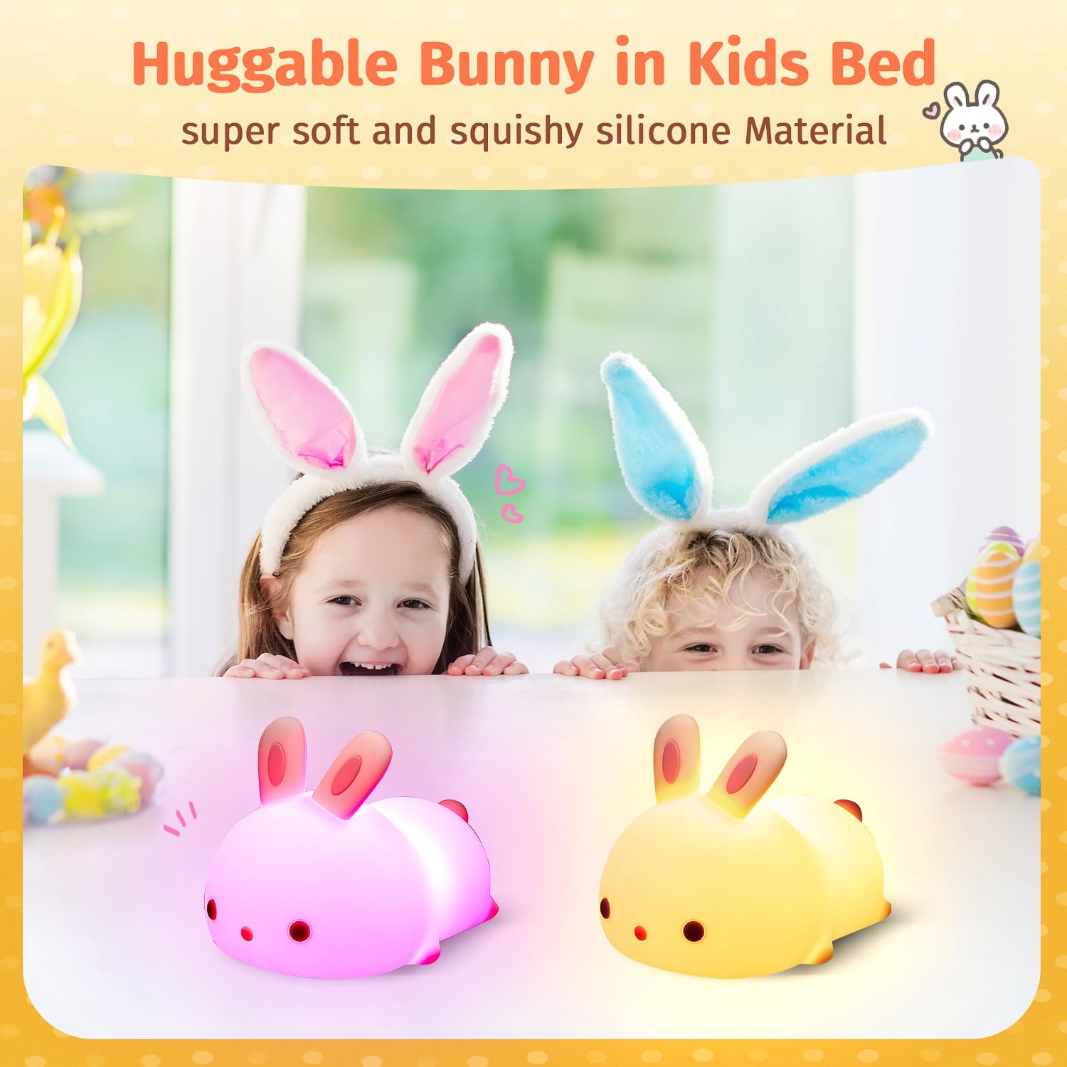 RabbitDream Night Light Magical Rabbit with Color-Changing LED Light