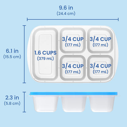 EcoStore - Durable 5-pack Storage Boxes Set of 8