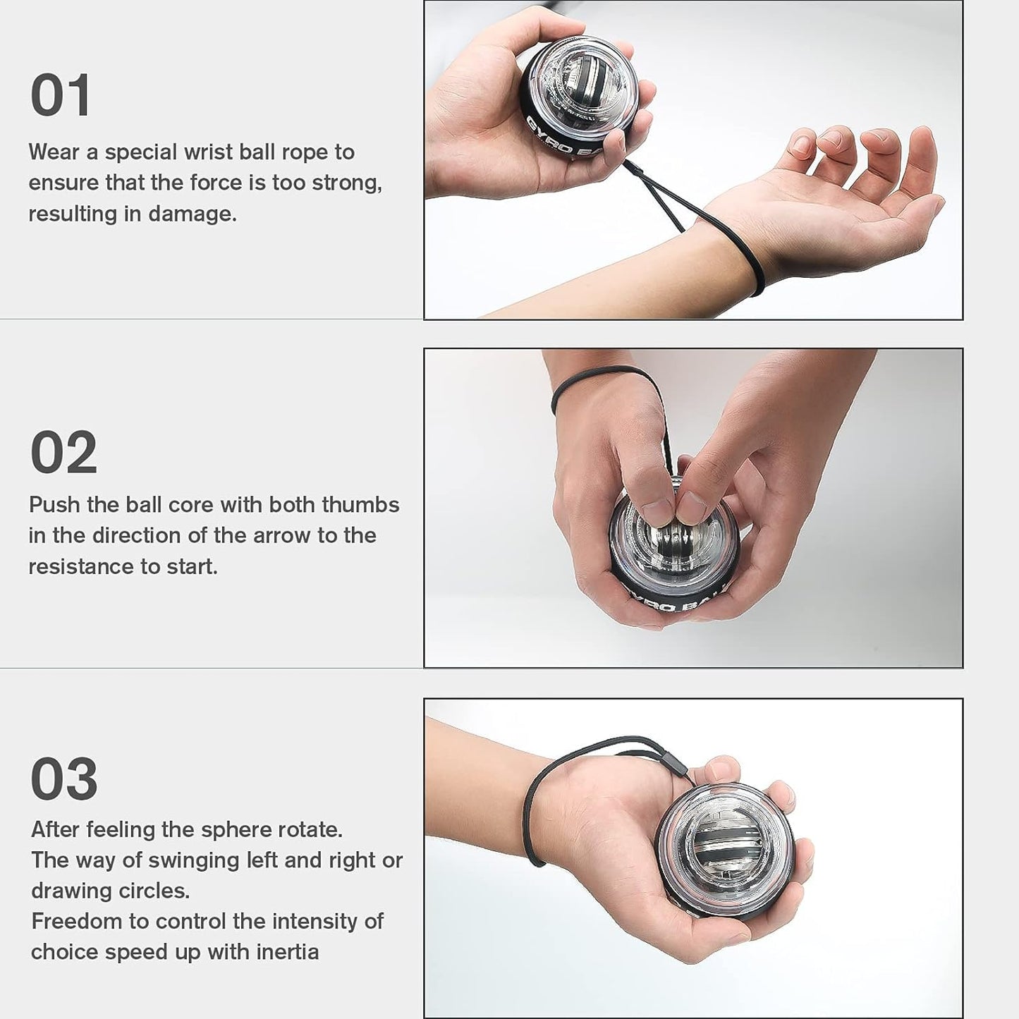 GyroPower - Self-Starting Wrist Trainer for Forearms