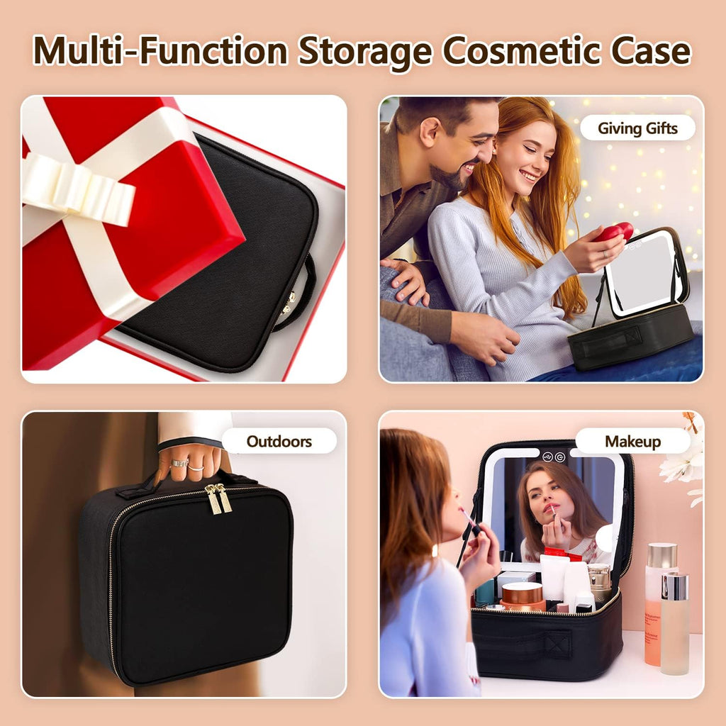 TravelGlow - Luxe Make-up Organizer met Verlichte Spiegel
