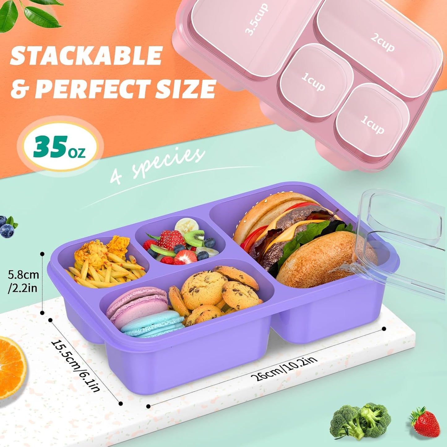 BentoBox - Stylish Meal Containers Set 4-piece