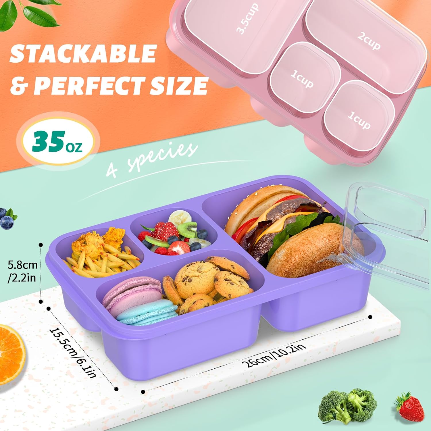 BentoBox - Stylish Meal Containers 4-piece Set