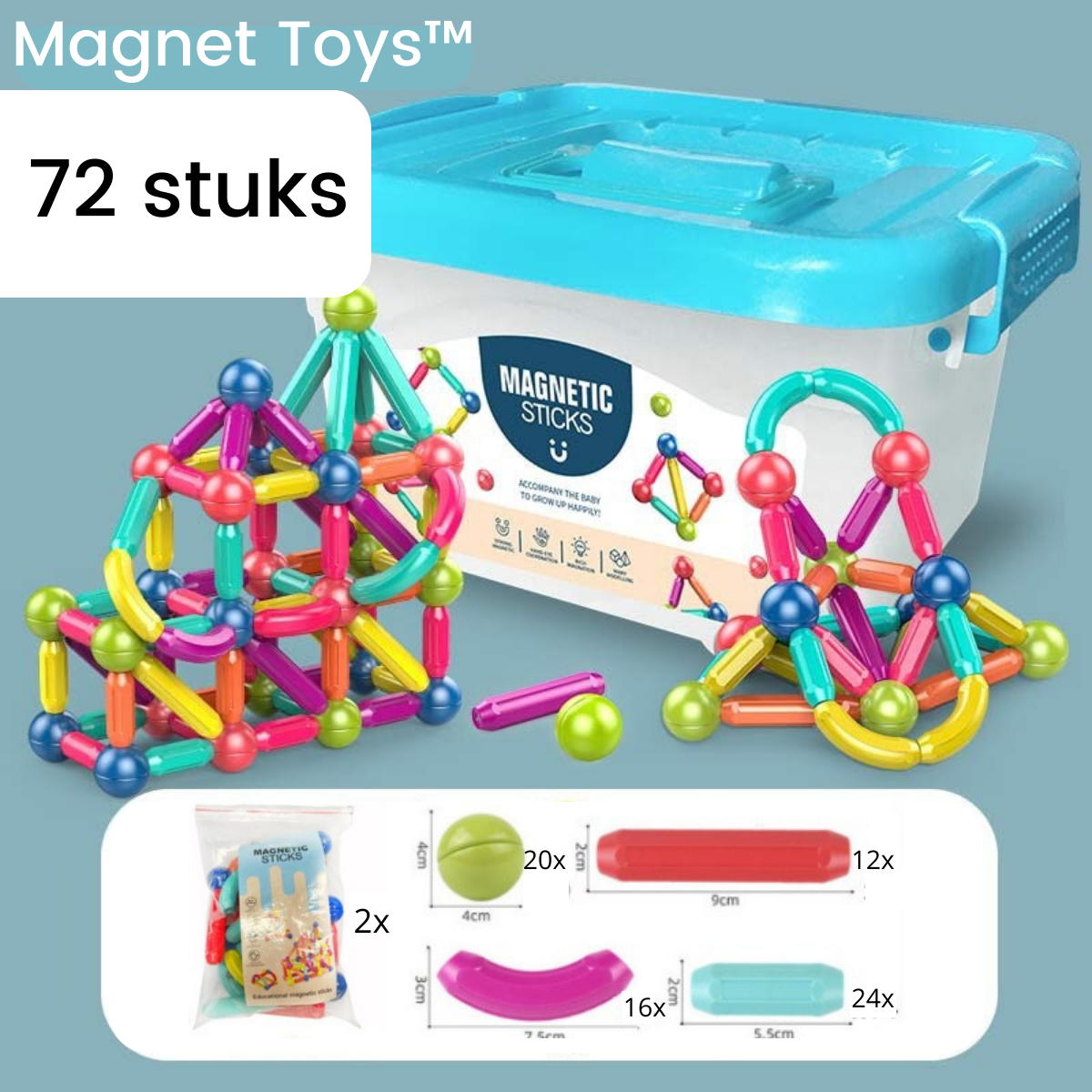 Magnetic Toy Building Set - Play for educational development
