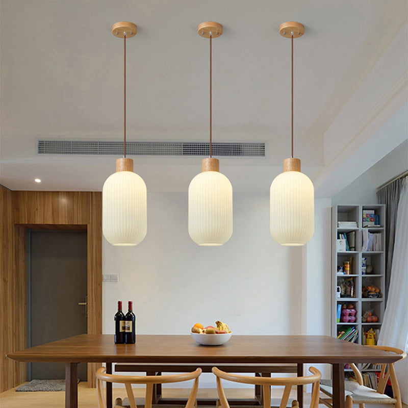 VintageLight - Stylish Wooden and Glass Pendant Lamp