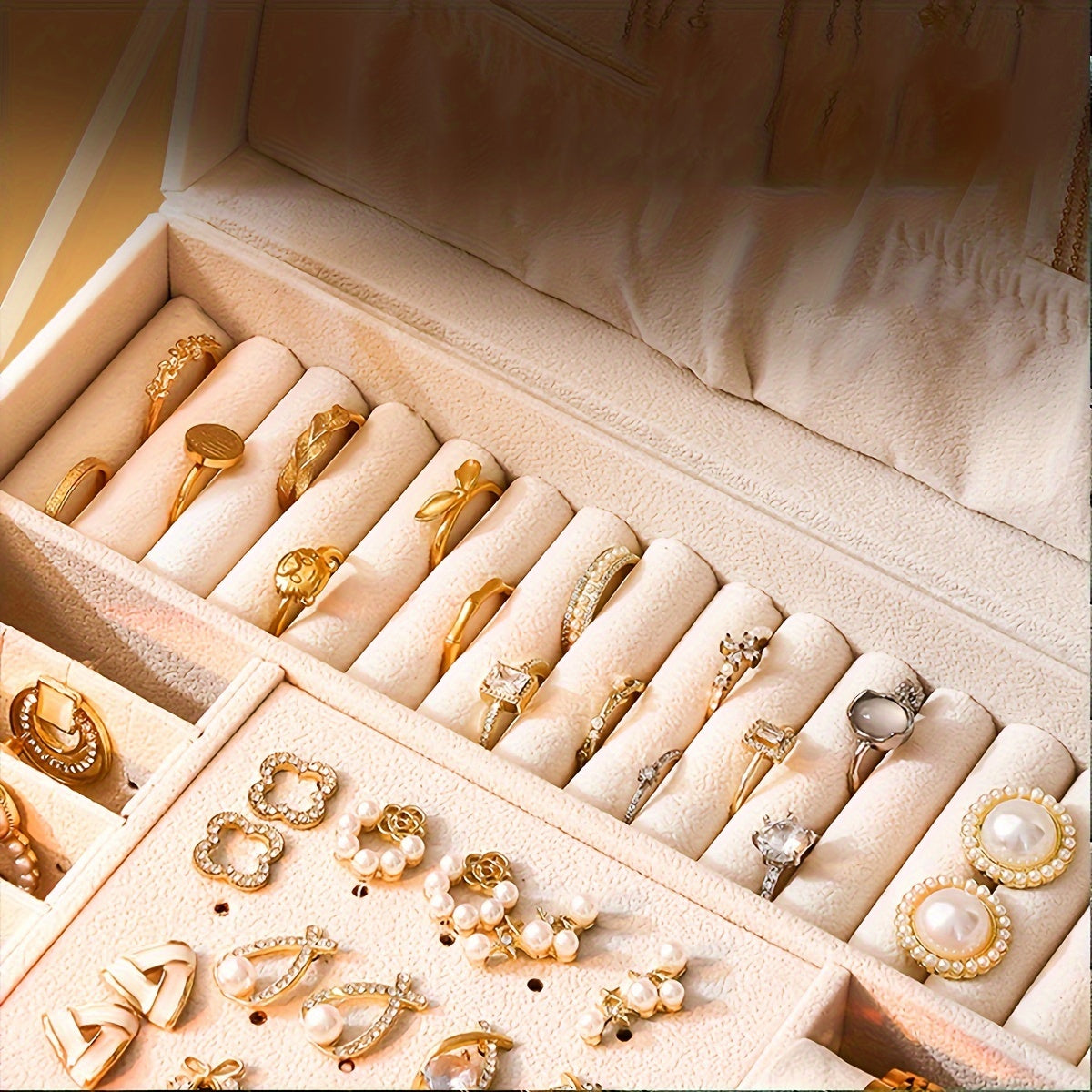 Elegance - Luxury Jewelry Organizer with High-Quality Leather