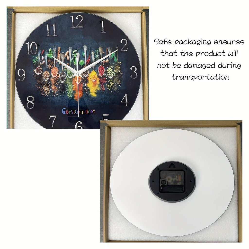 SpiceTime Clock – Luxury Silent Wall Clock with Herbs