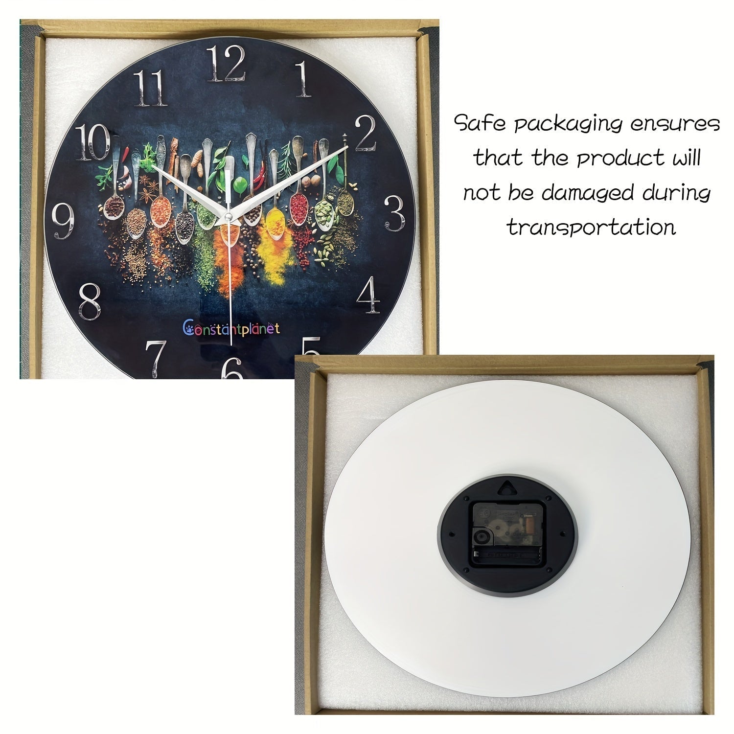 SpiceTime Clock – Luxury Silent Wall Clock with Herbs