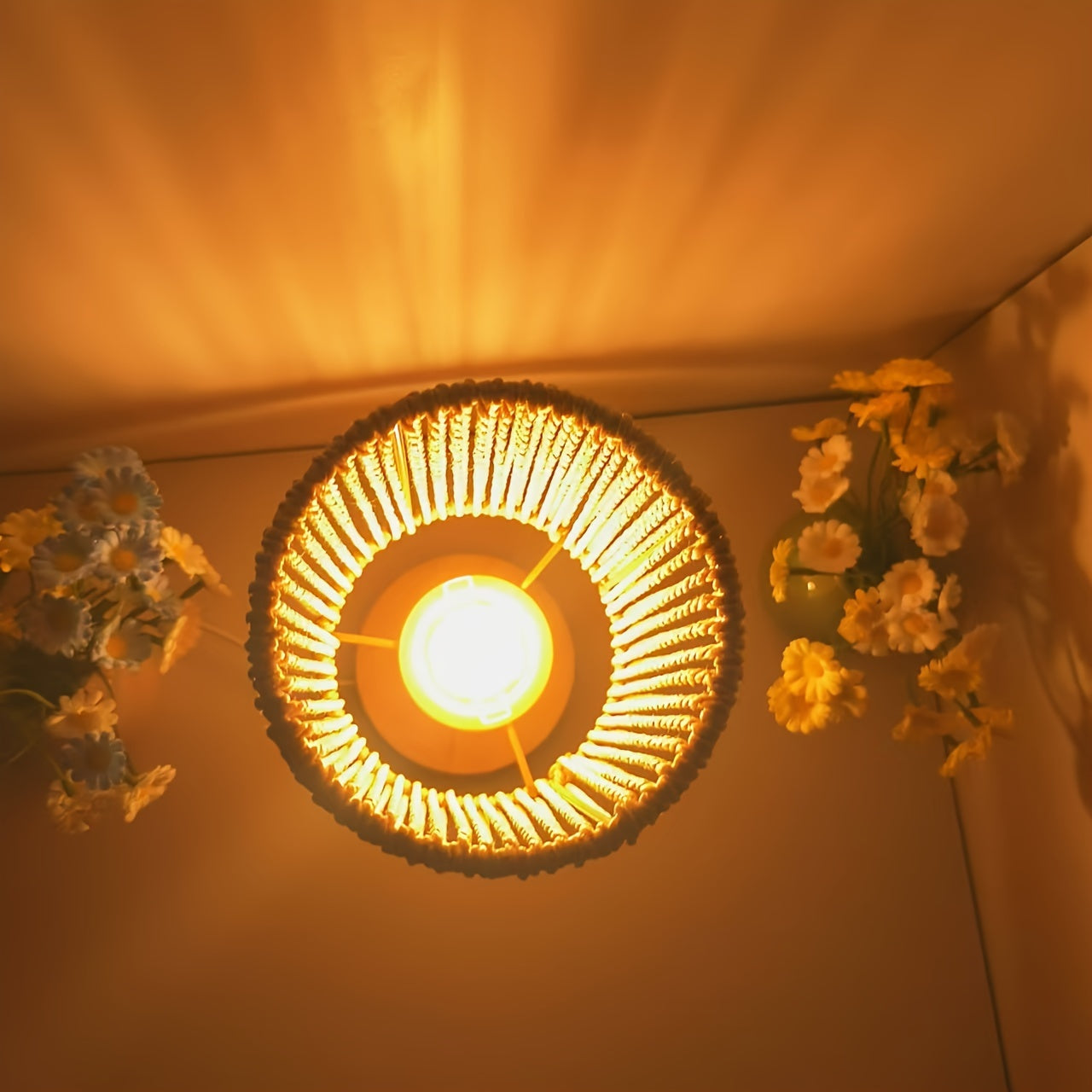 BarrelGlow Lamp - Wooden Design with Stripes