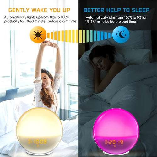 AlarmGlow – Smart Sunrise Alarm Clock with Dual Alarm