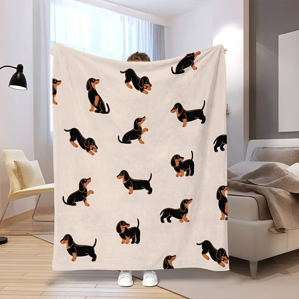 Dachshund Cozy - Soft Flannel Pet Blanket