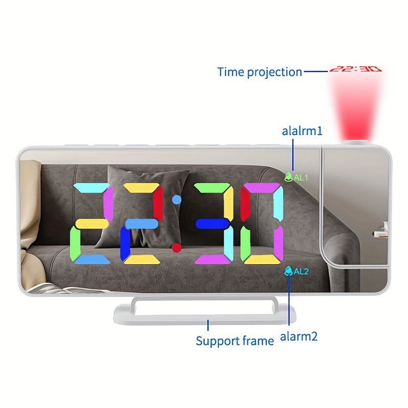 RGBProjector Clock – Colorful Dual Alarm Projector