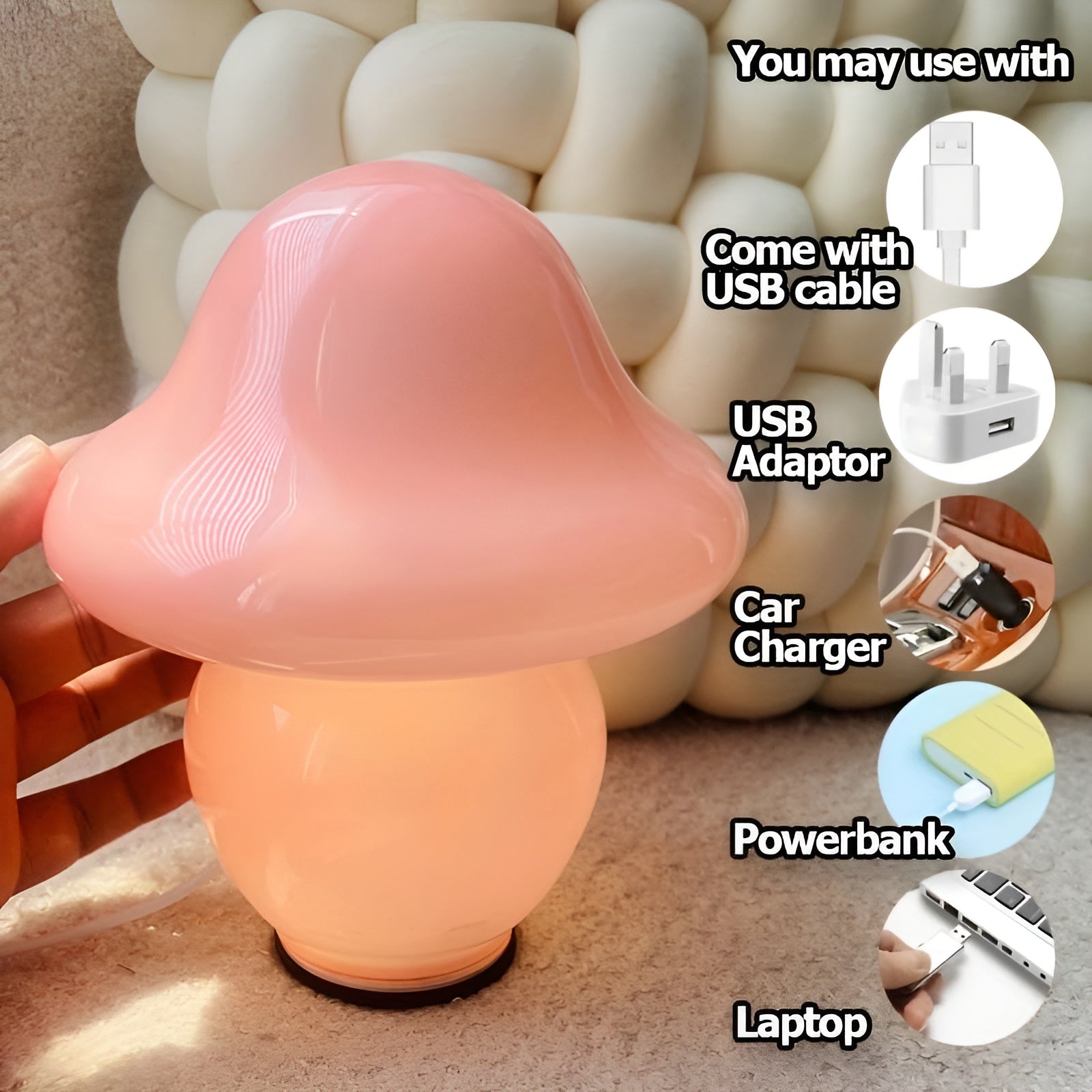 MushroomDream Lamp – Enchanting Glass Lighting with Mushroom Motif
